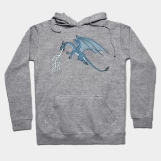 Blue Dragon Spitting Lightning Hoodie